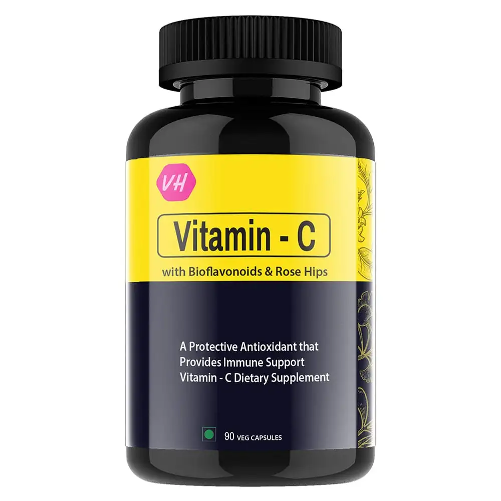 Vitaminhaat Vitamin C with Bioflavonoids & Rose Hips,  90 capsules  Unflavoured