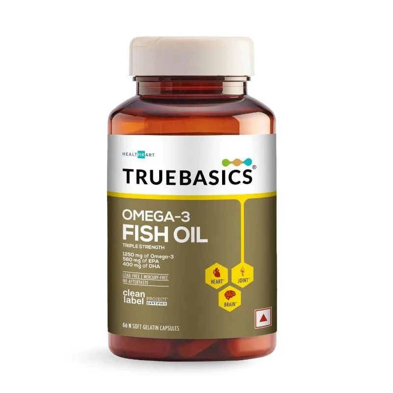 TrueBasics Omega-3 Fish Oil Triple Strength Capsules