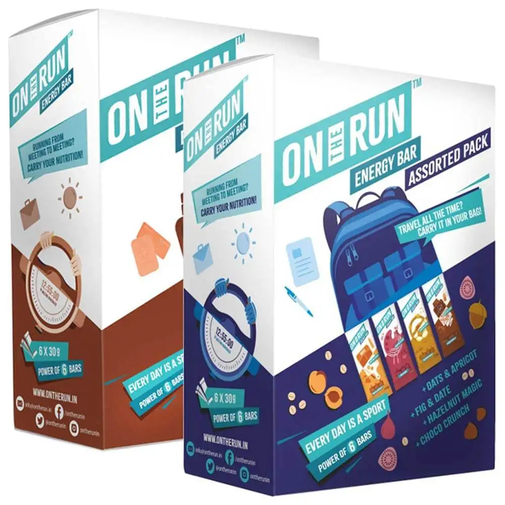 On The Run Energy Bar Combo,  6 Piece(s)/Pack  Choco Crunch + Assorted Box