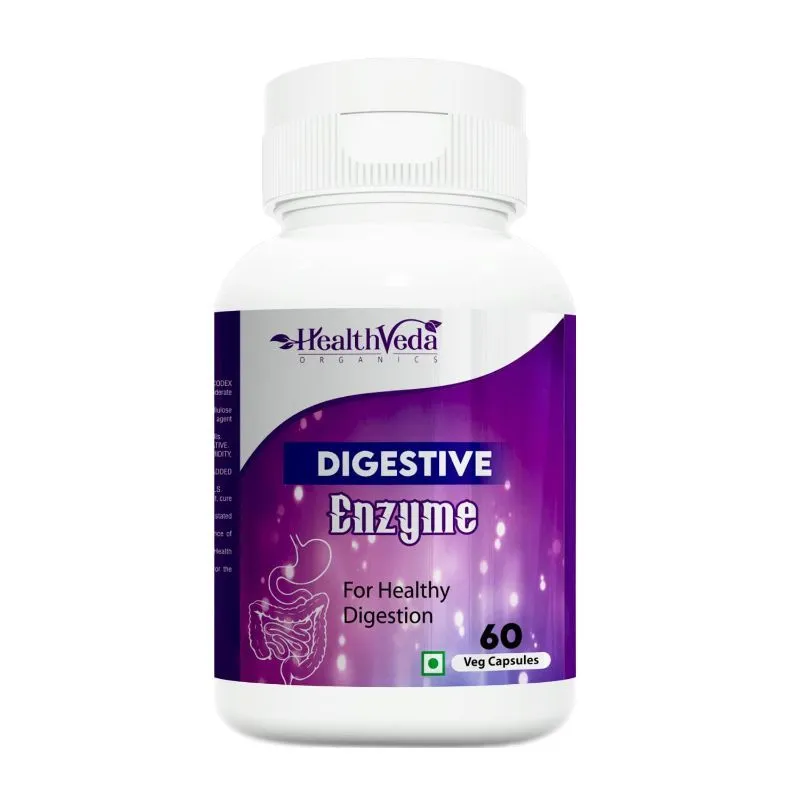 Health Veda Organics Digestive Enzyme Capsules For Better Digestive Function & Healthy Gut