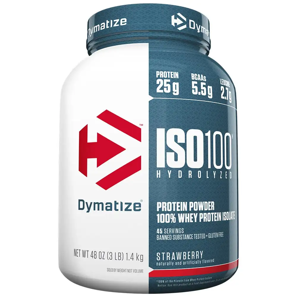 Dymatize Iso-100 Protein,  3 lb  Strawberry