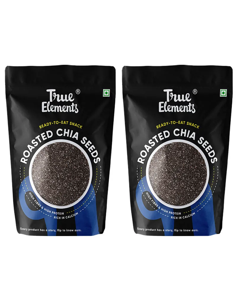 True Elements Roasted Chia Seeds (Pack of 2)