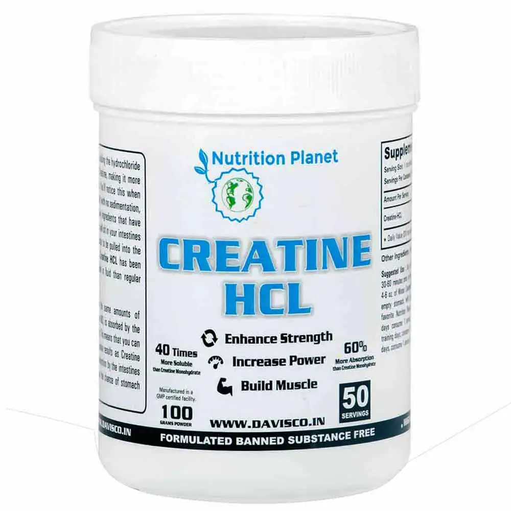 Nutrition Planet Creatine HCL,  Unflavoured  0.22 lb