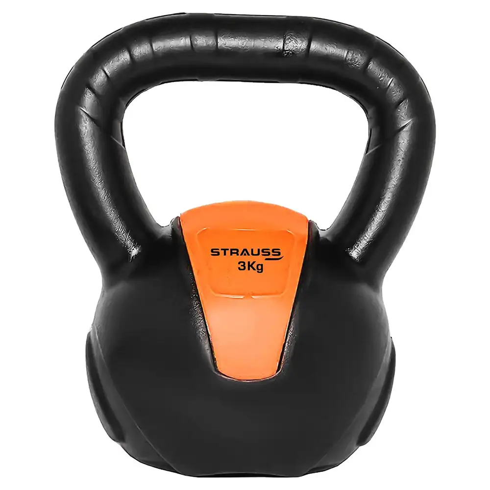 Strauss PVC Kettlebell,  Orange  3 kg