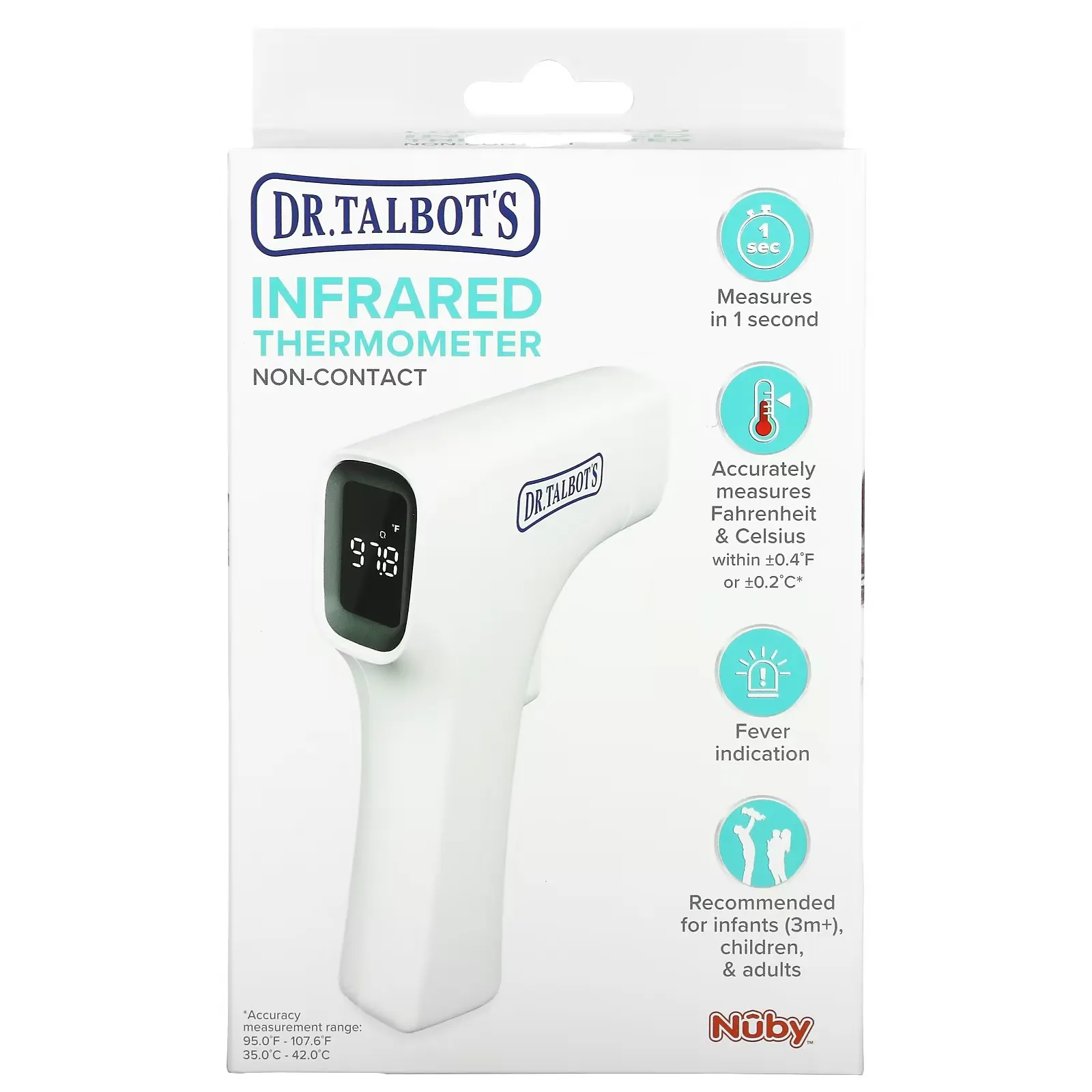 Infrared Thermometer, White, 1 Thermometer