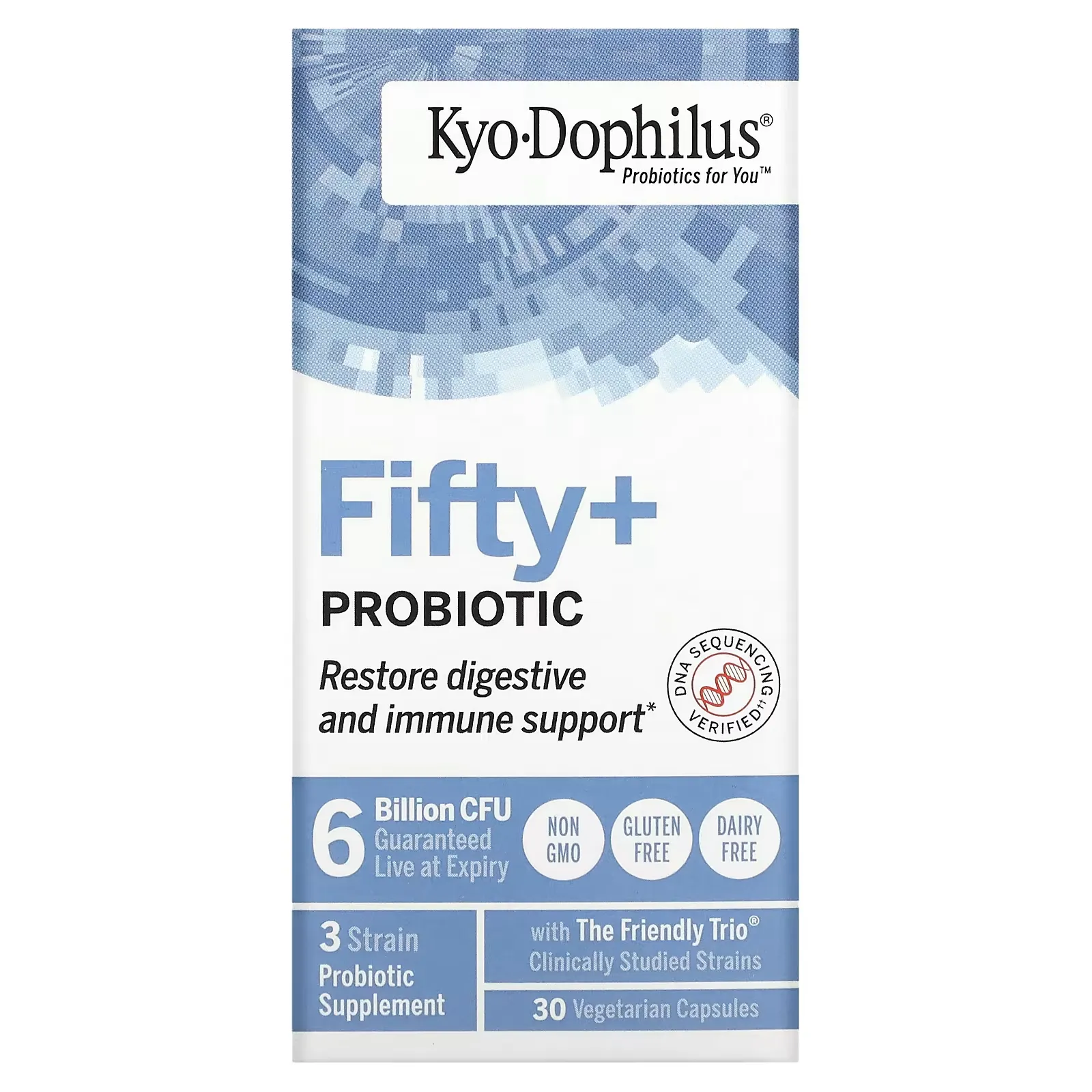 Kyo-Dophilus, Fifty+ Probiotic, 6 Billion CFU, 30 Vegetarian Capsules