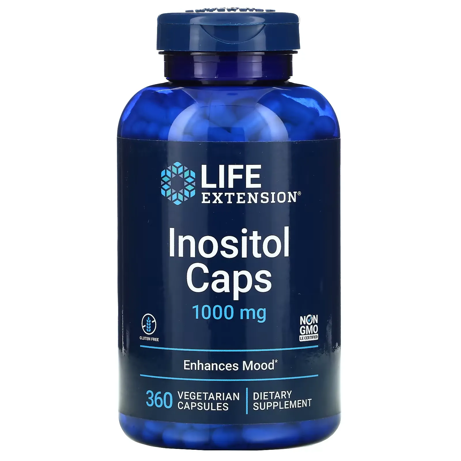 Inositol Caps, 1,000 mg, 360 Vegetarian Capsules