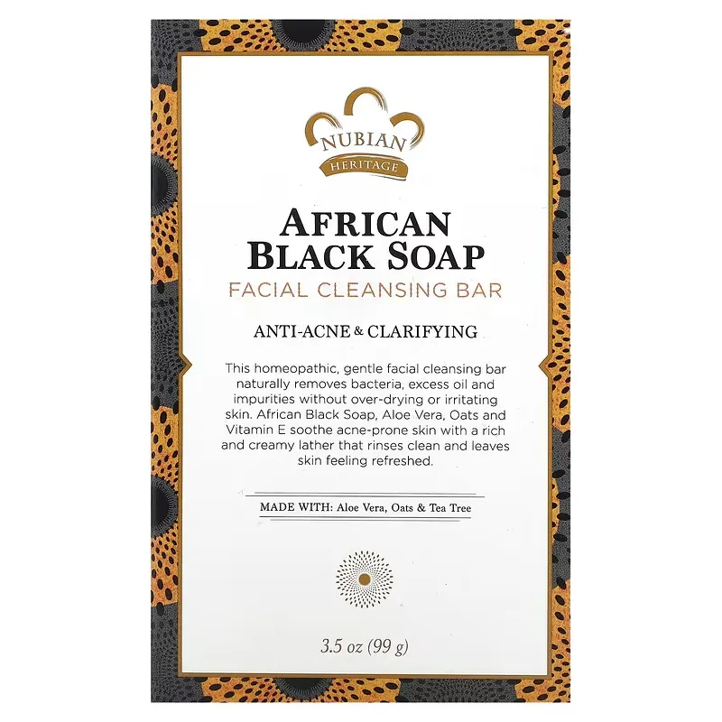 African Black Soap, Facial Cleansing Bar, 3.5 oz (99 g)