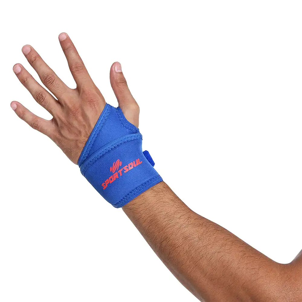 SportSoul Wrist Support with Thumb Wrap,  Royal Blue  Free Size