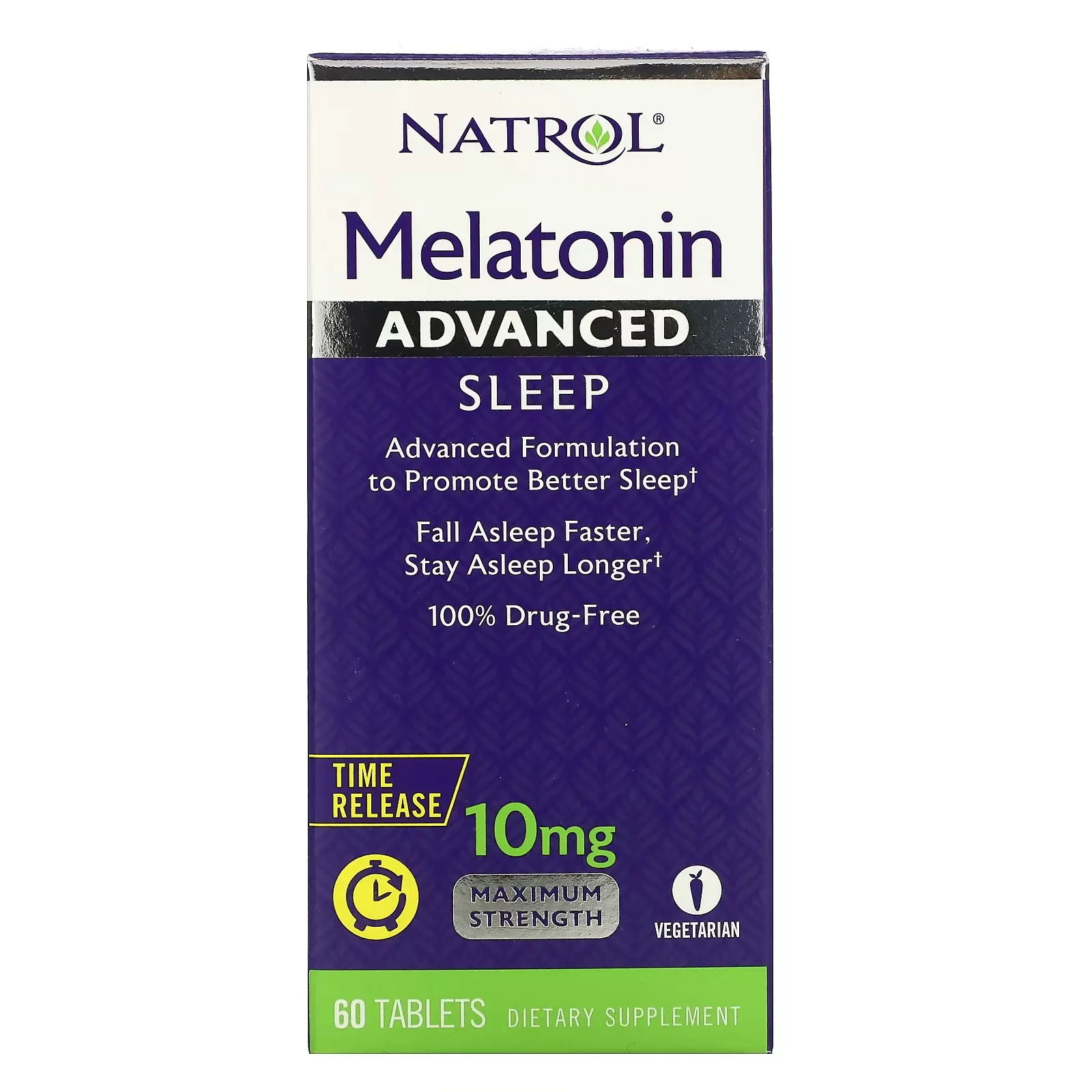 Melatonin, Advanced Sleep, Time Release, 10 mg, 60 Tablets