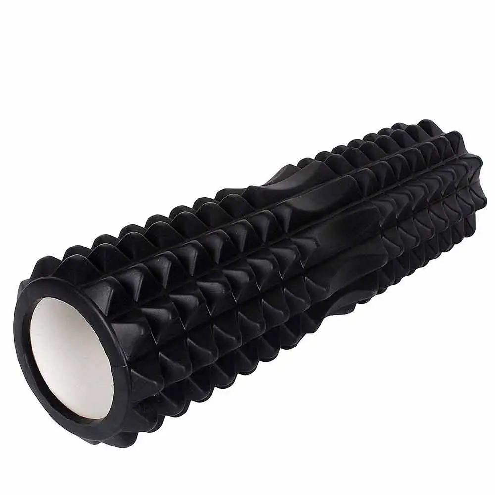 Strauss Grid Yoga Massage Foam Roller,  Black  45cm