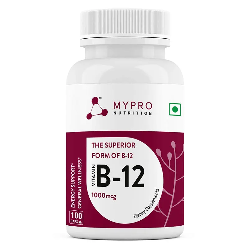 MYPRO SPORT NUTRITION Vitamin B12 Methylcobalamin 1000 mcg Veg Capsules For Men & Women