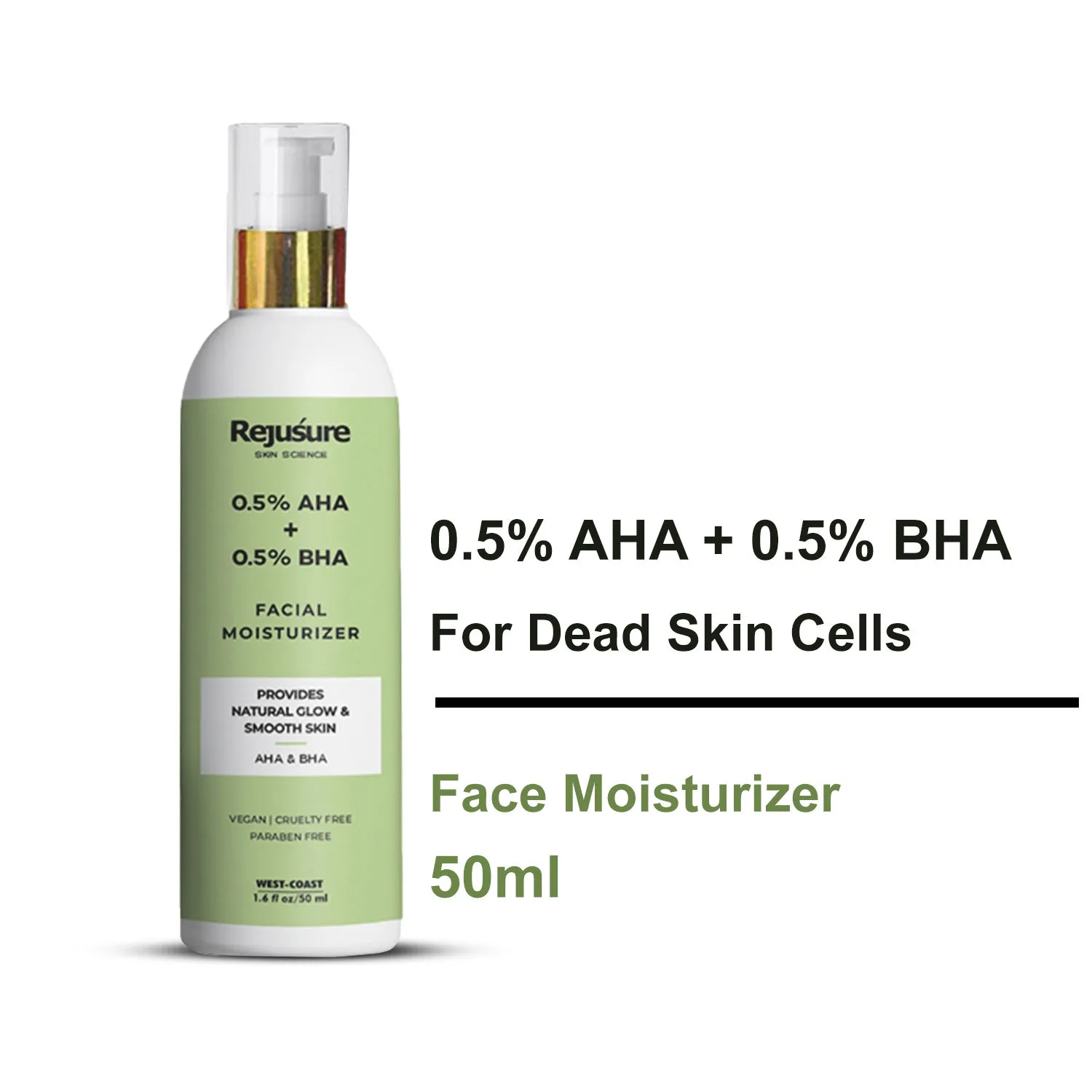 Rejusure Aha 0.5% + Bha 0.5% Facial Moisturizer