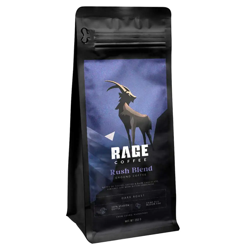 Rage Coffee Rush Blend Ground Coffee,  250 g  Moka Pot (Medium Fine)