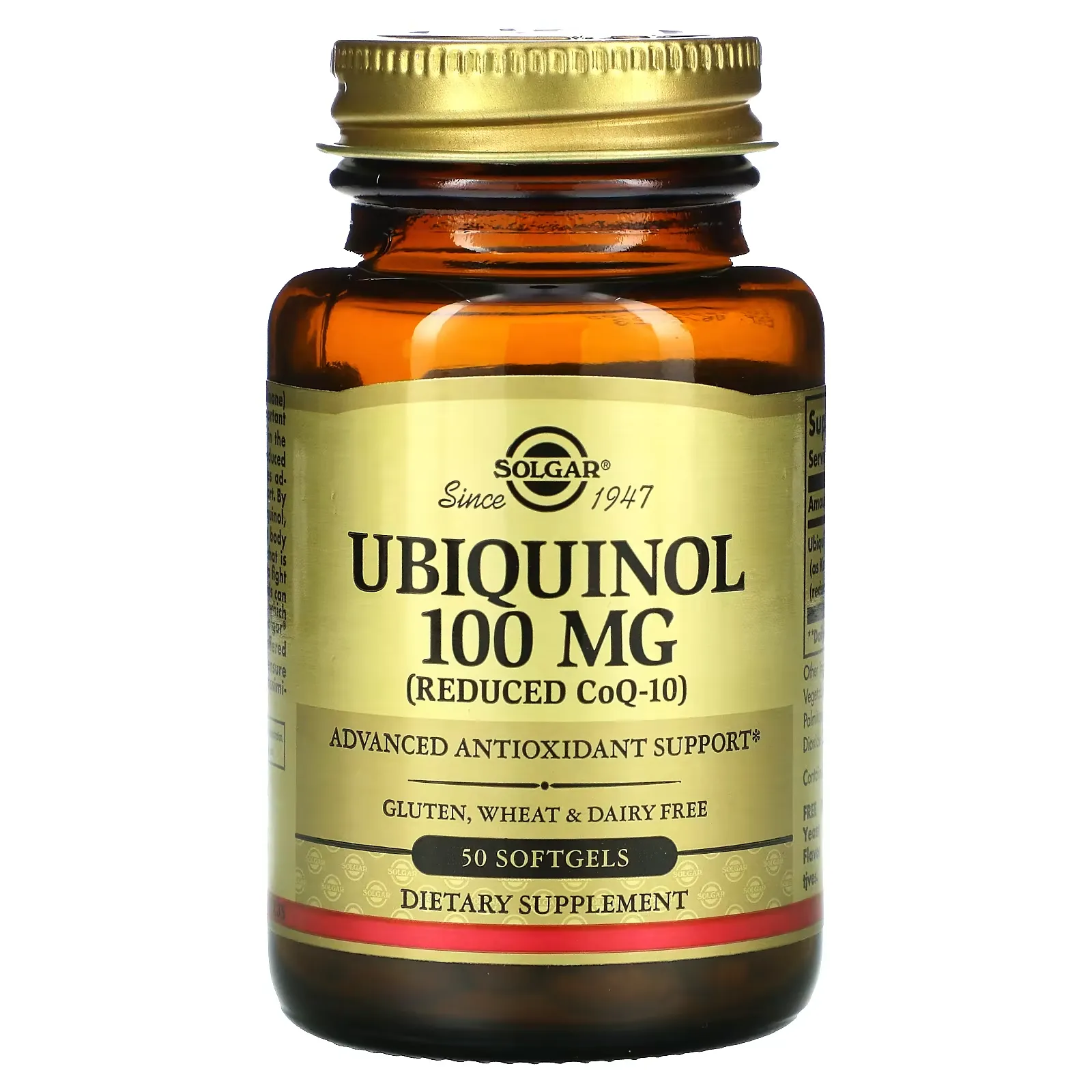 Ubiquinol (Reduced CoQ10), 100 mg, 50 Softgels