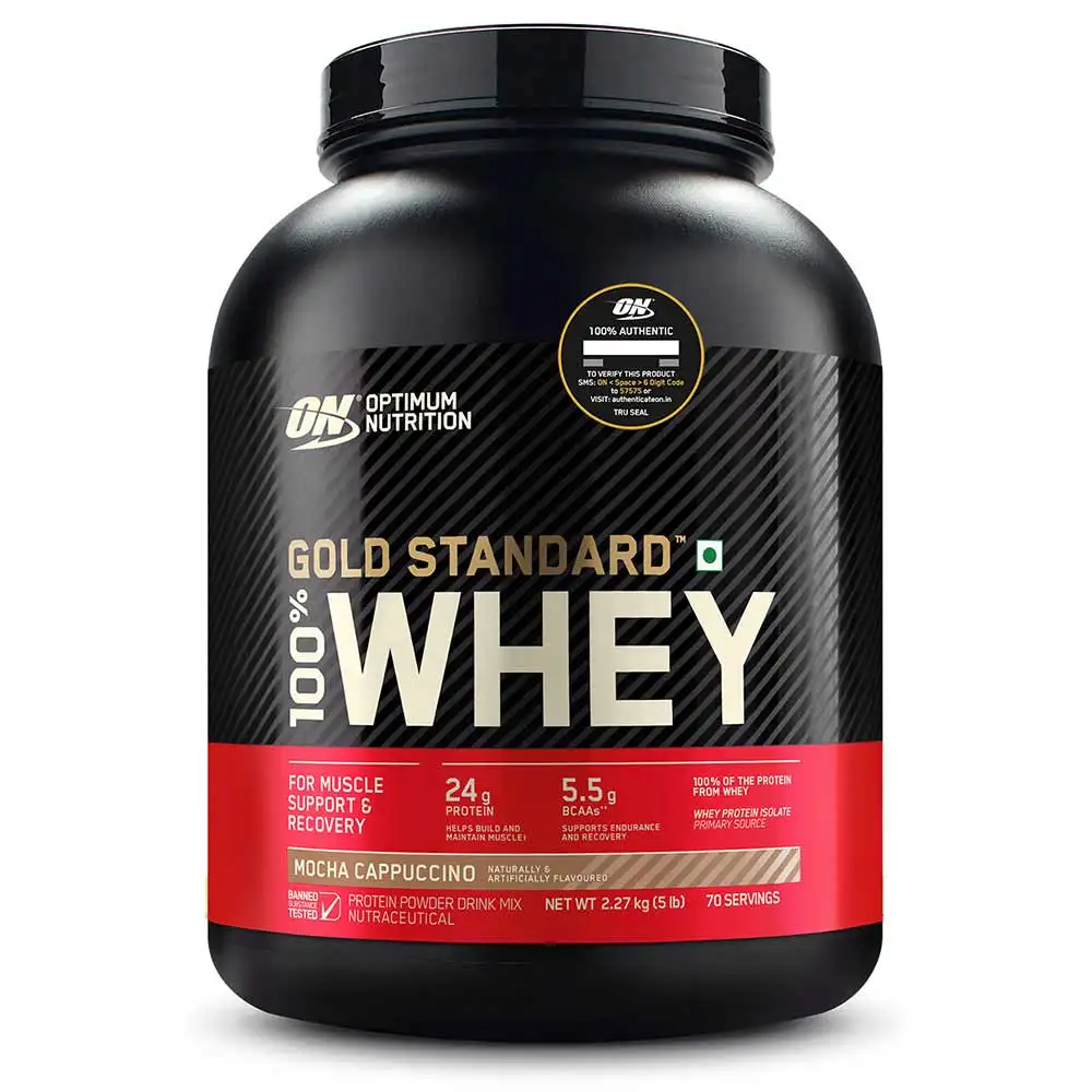 ON (Optimum Nutrition) Gold Standard 100% Whey Protein,  5 lb  Mocha Cappuccino