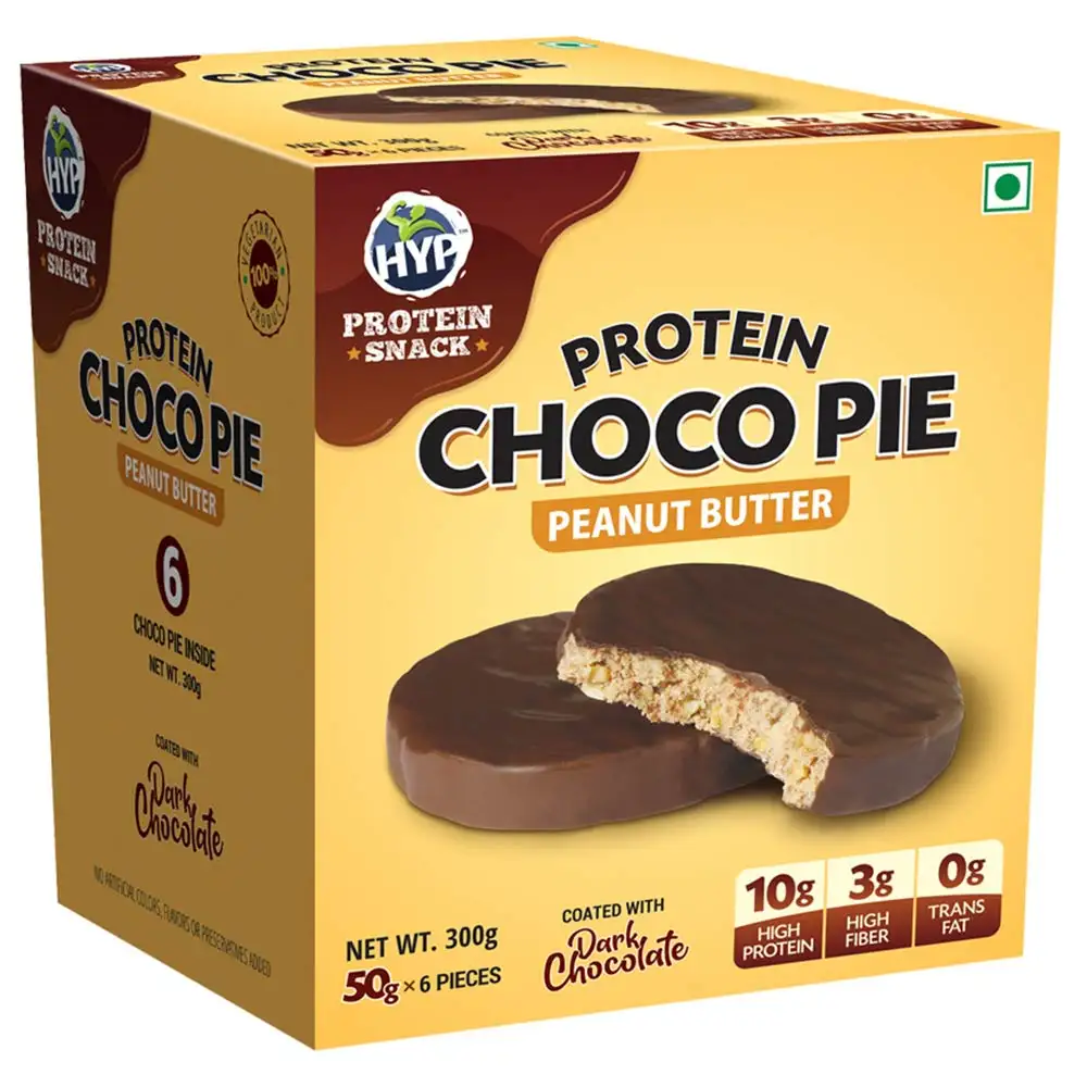 Hyp Protein Choco Pie,  6 Piece(s)/Pack  Peanut Butter