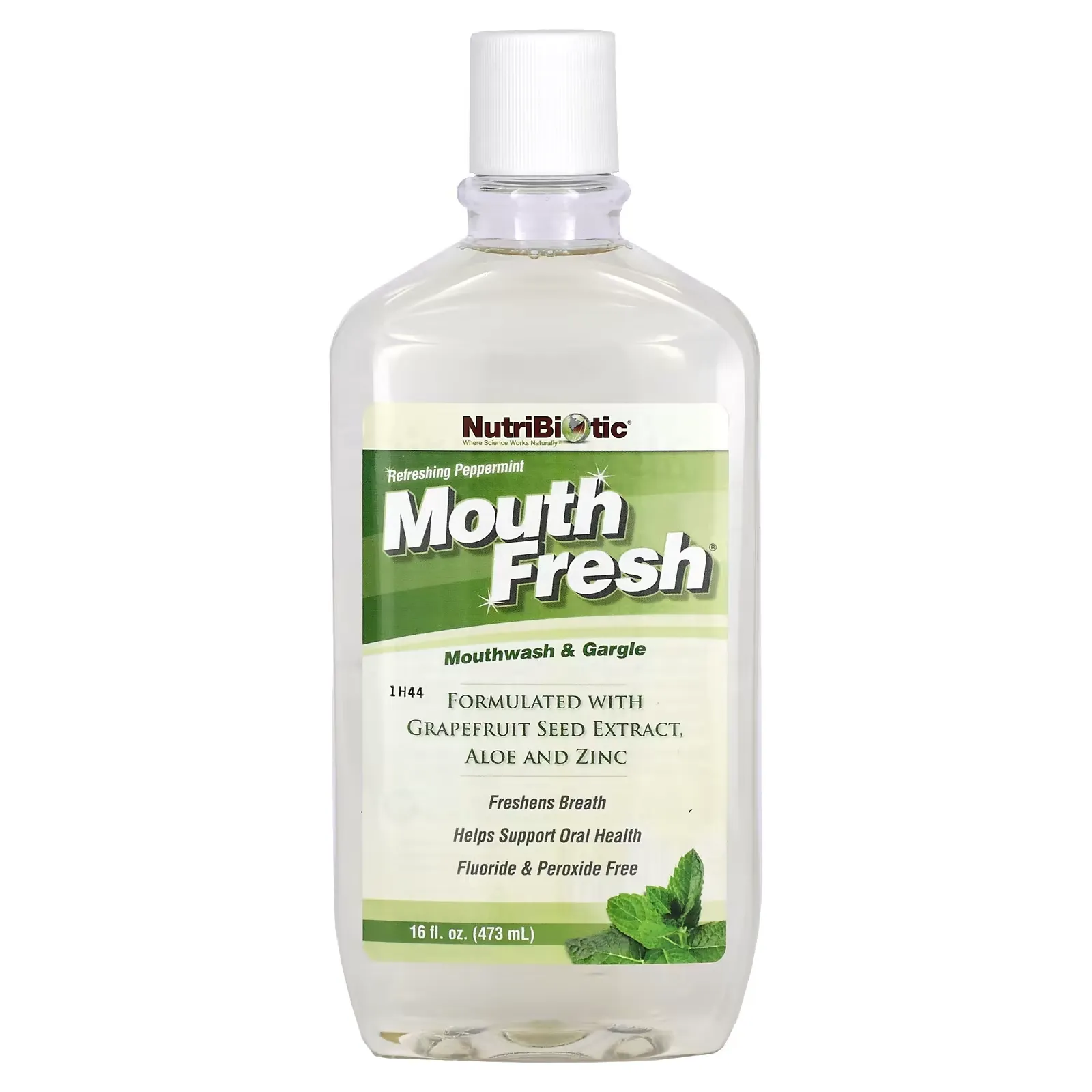 Mouth Fresh, Mouthwash & Gargle, Refreshing Peppermint, 16 fl oz (473 ml)