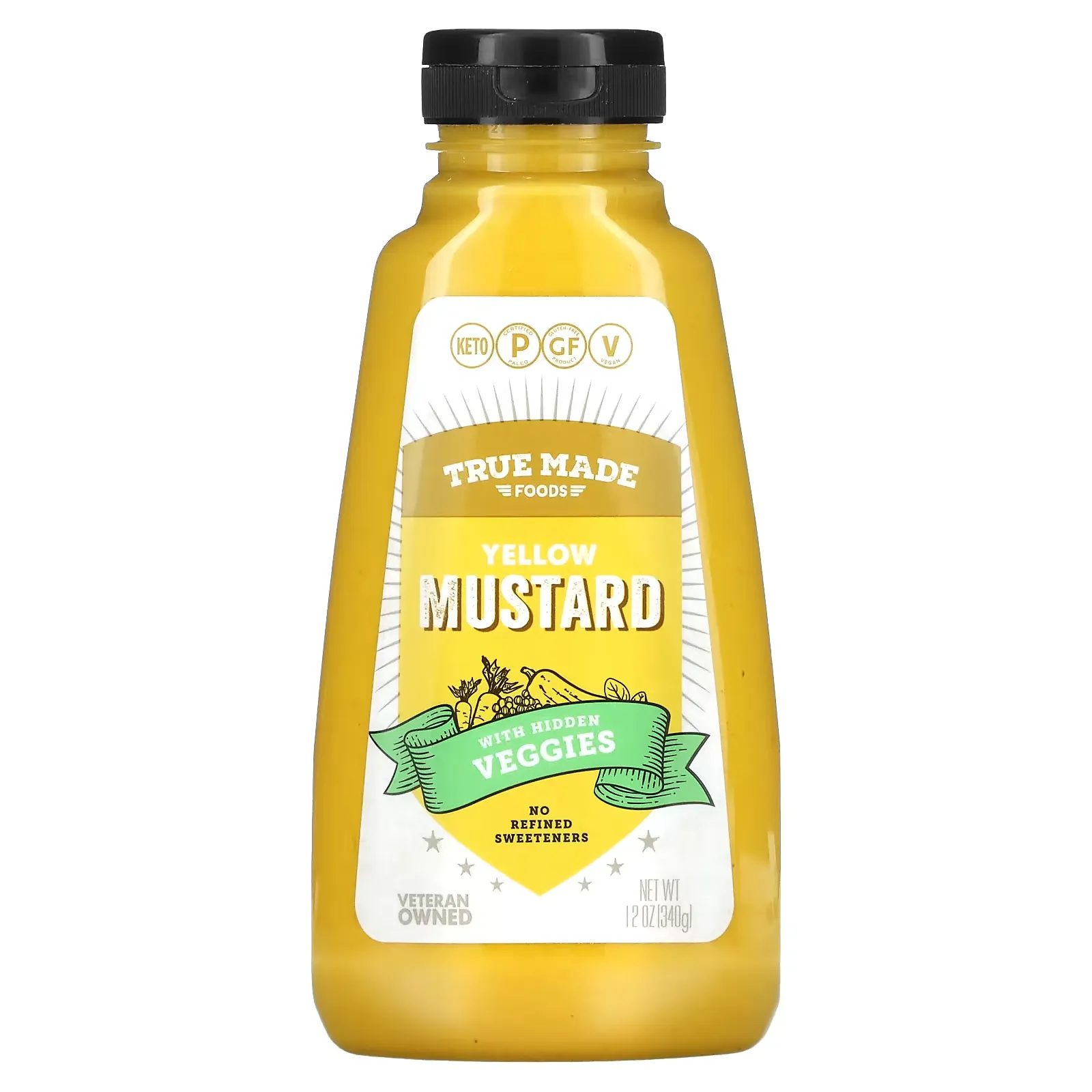 Yellow Mustard with Hidden Veggies, 12 oz (340 g)