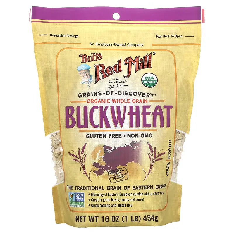 Organic Buckwheat, Whole Grain, 16 oz (454 g)