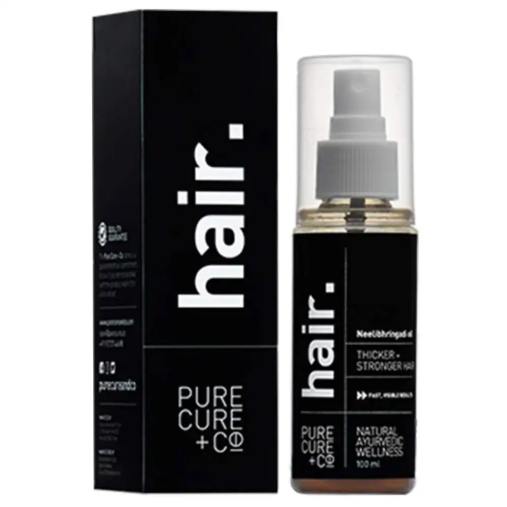 Pure Cure + Co Neelibringadi Hair Oil,  100 ml  Thicker + Stonger Hair