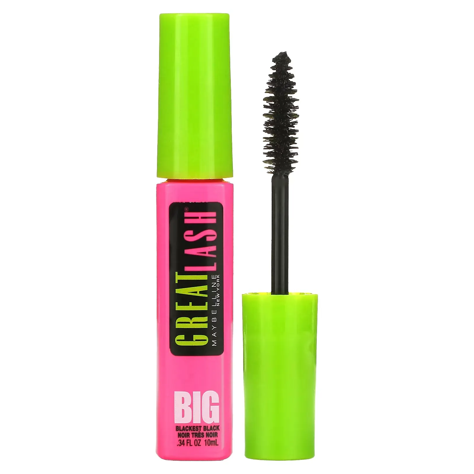 Great Lash, Big Mascara, 130 Blackest Black, 0.34 fl oz (10 ml)