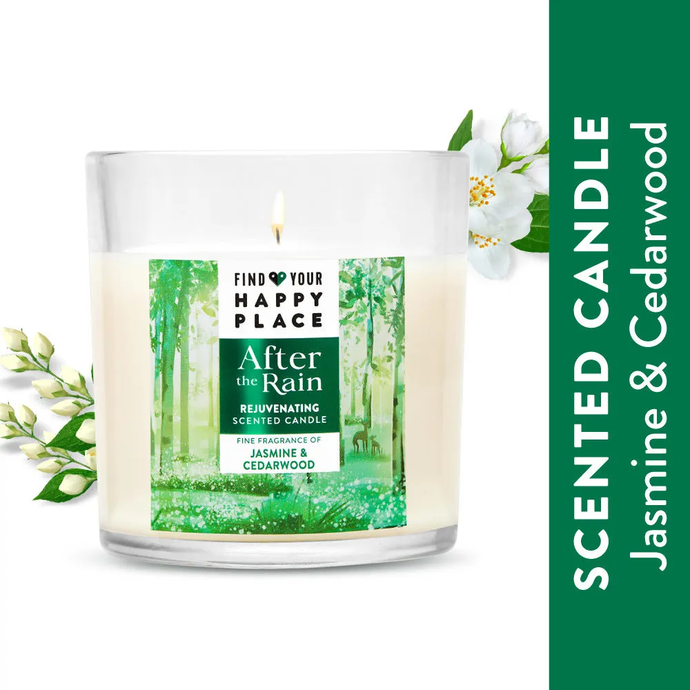 Find Your Happy Place - After The Rain Scented Candle Jasmine & Cedarwood