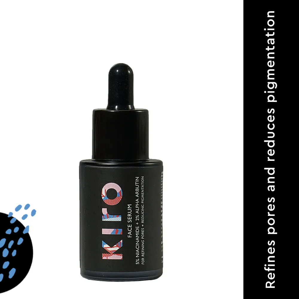 KIRO Face Serum 5% Niacinamide + 2% Alpha Arbutin For Refining Pores And Reducing Pigmentation