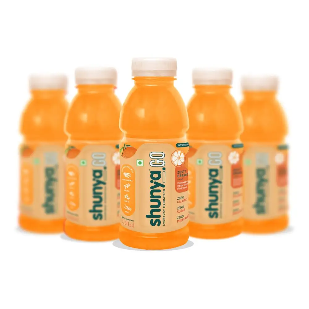 Shunya GO,  300 ml  Zesty Orange (Pack of 6)