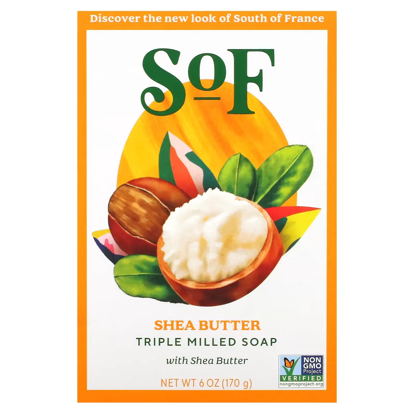 Triple Milled Soap with Shea Butter, Shea Butter, 6 oz (170 g)