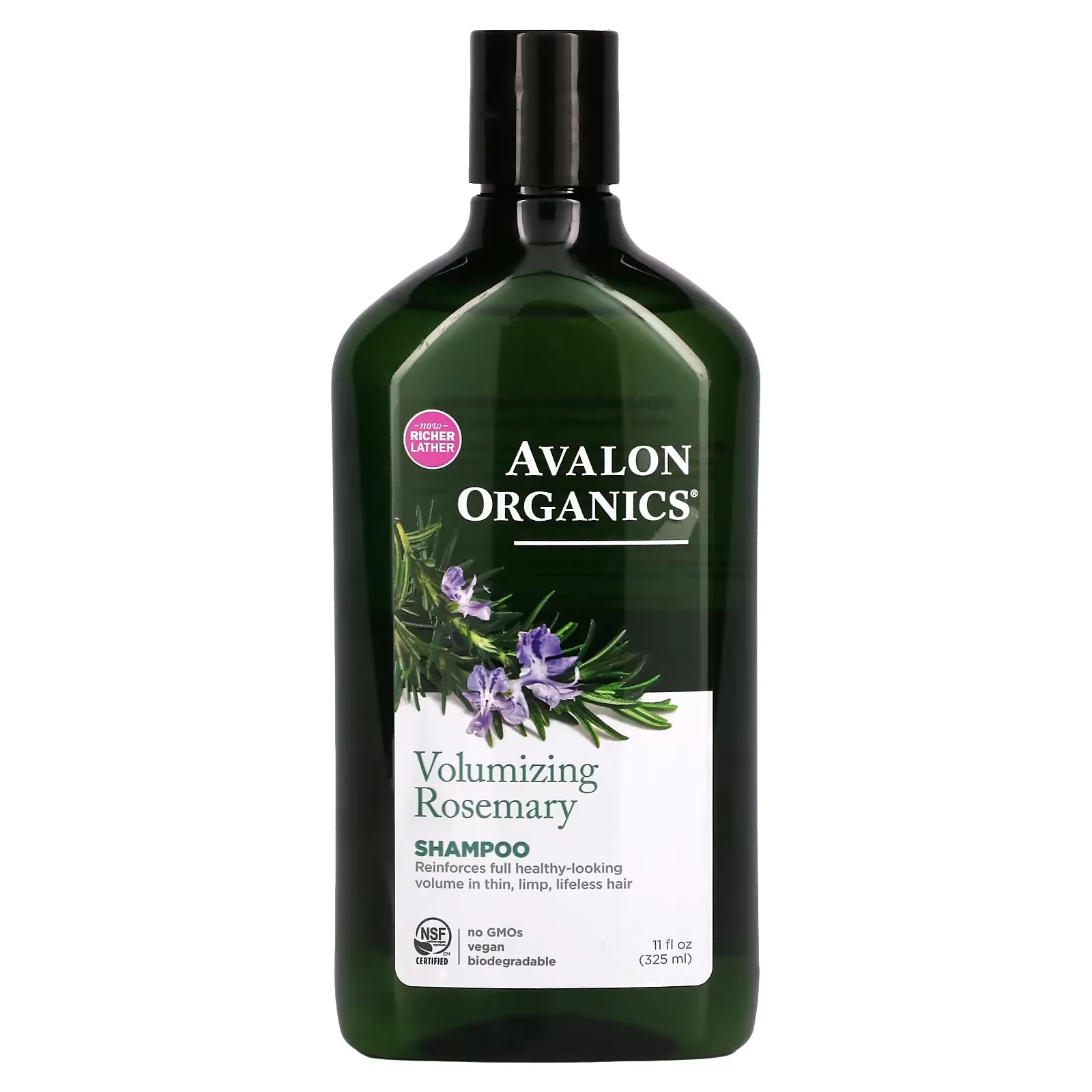 Volumizing Shampoo, Rosemary, 11 fl oz (325 ml)