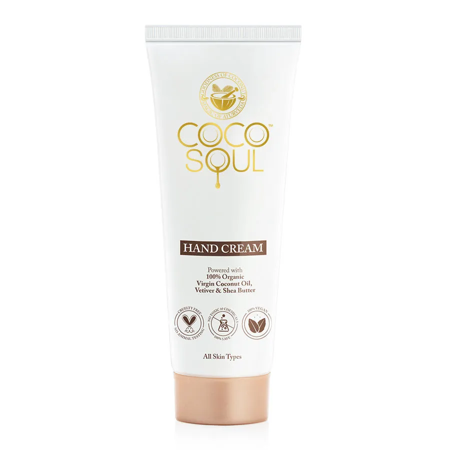 Coco Soul Hand Cream with Coconut & Ayurveda, Silicones, Mineral Oil, Paraben & Sulphate Free