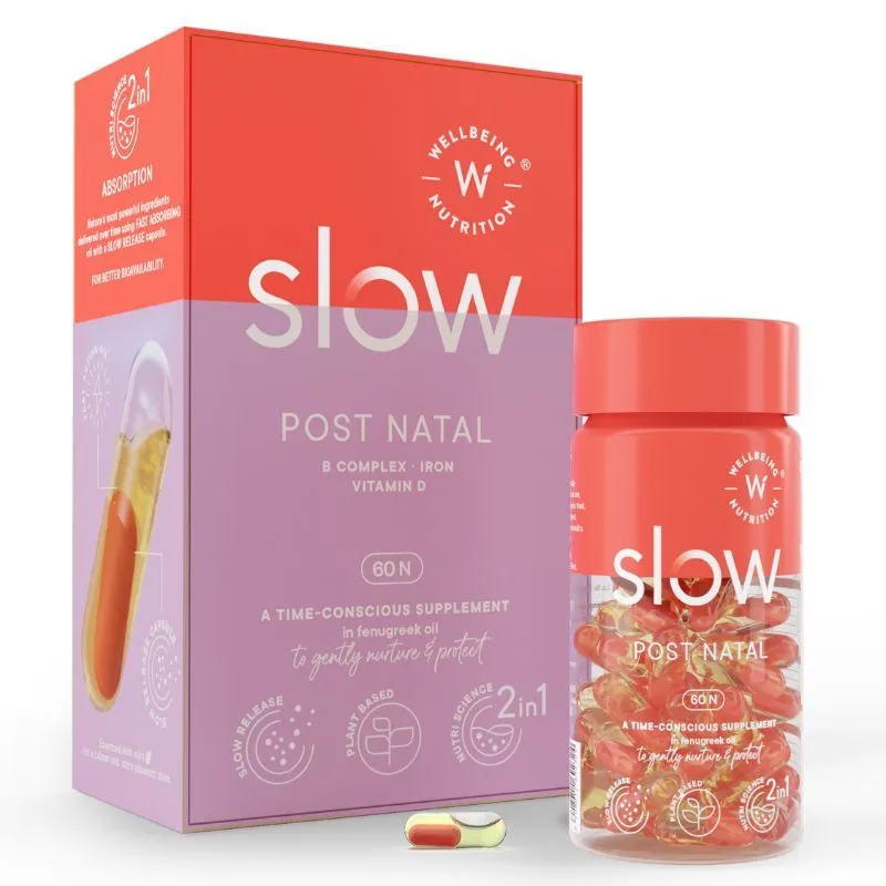 Wellbeing Nutrition Slow Post-Natal Multivitamin To Support Nursing Moms And Babies