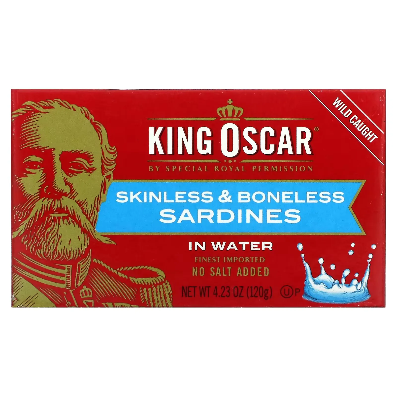 Skinless & Boneless Sardines in Water, 4.23 oz (120 g)