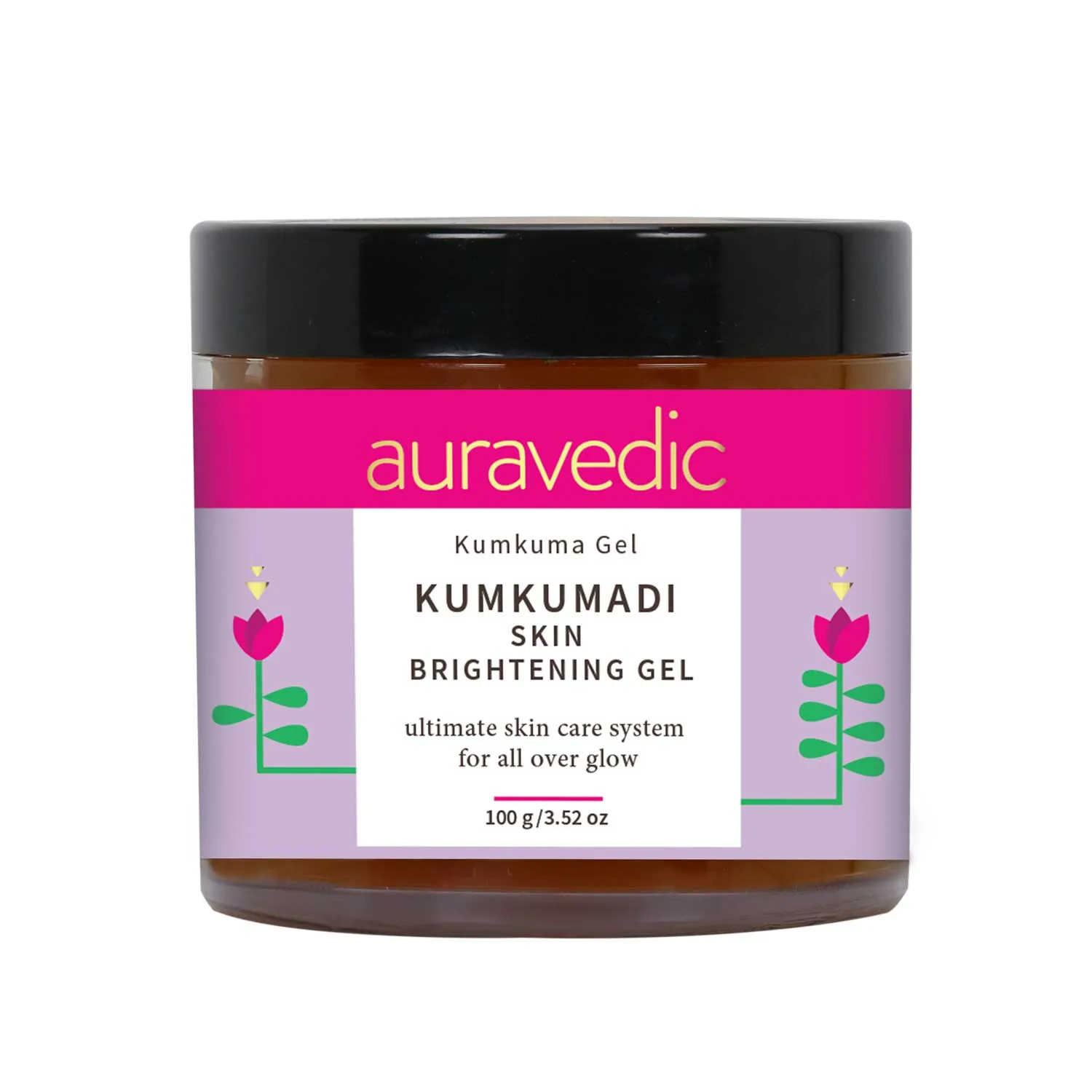 AuraVedic Kumkumadi Skin Brightening Gel with Kumkumadi Tailam.Kumkumadi Face Oil for Glowing