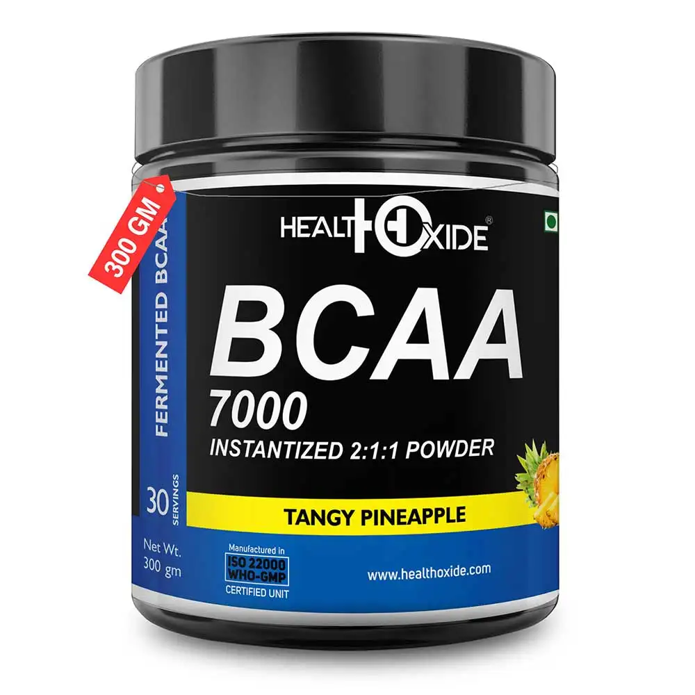 Health Oxide BCAA 7000 Instantized 2:1:1 Powder,  0.66 lb  30 Servings  Tangy Pineapple