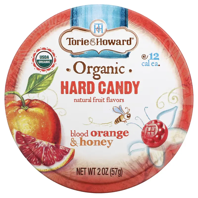 Organic Hard Candy, Blood Orange & Honey, 2 oz (57 g)