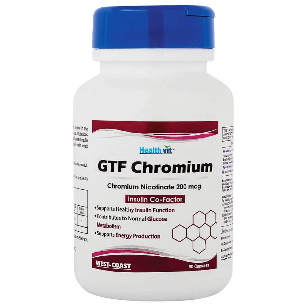 Healthvit GTF Chromium 200 mcg,  60 capsules