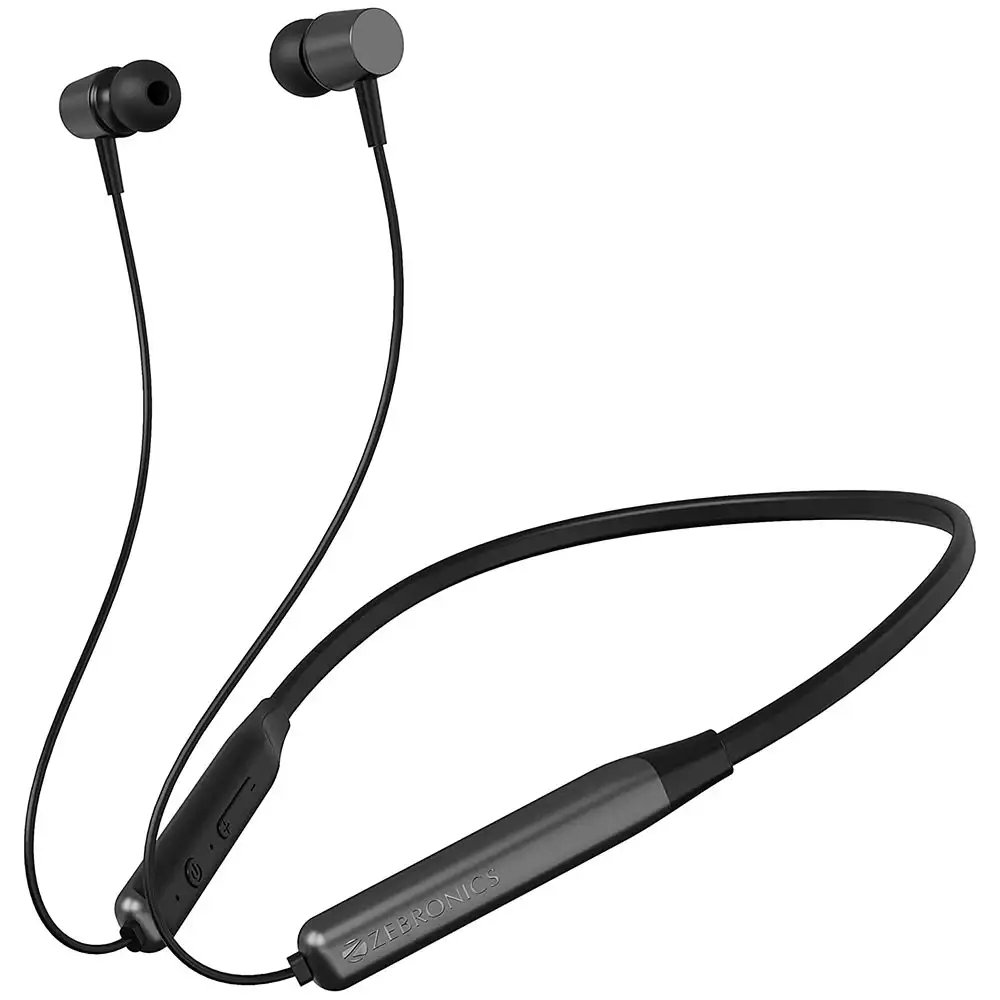 Zebronics Zeb-Evolve Wireless Neckband Earphone,  Grey