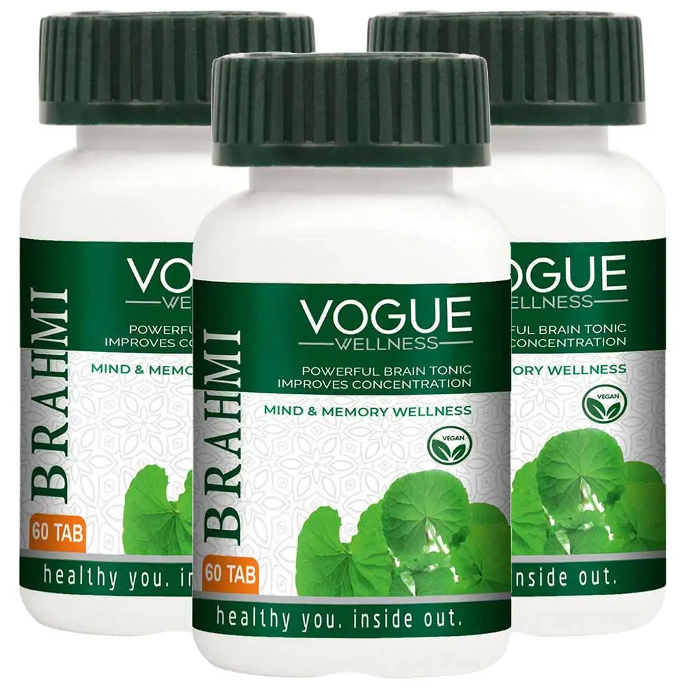 Vogue Wellness Brahmi - Pack of 3,  60 tablet(s)