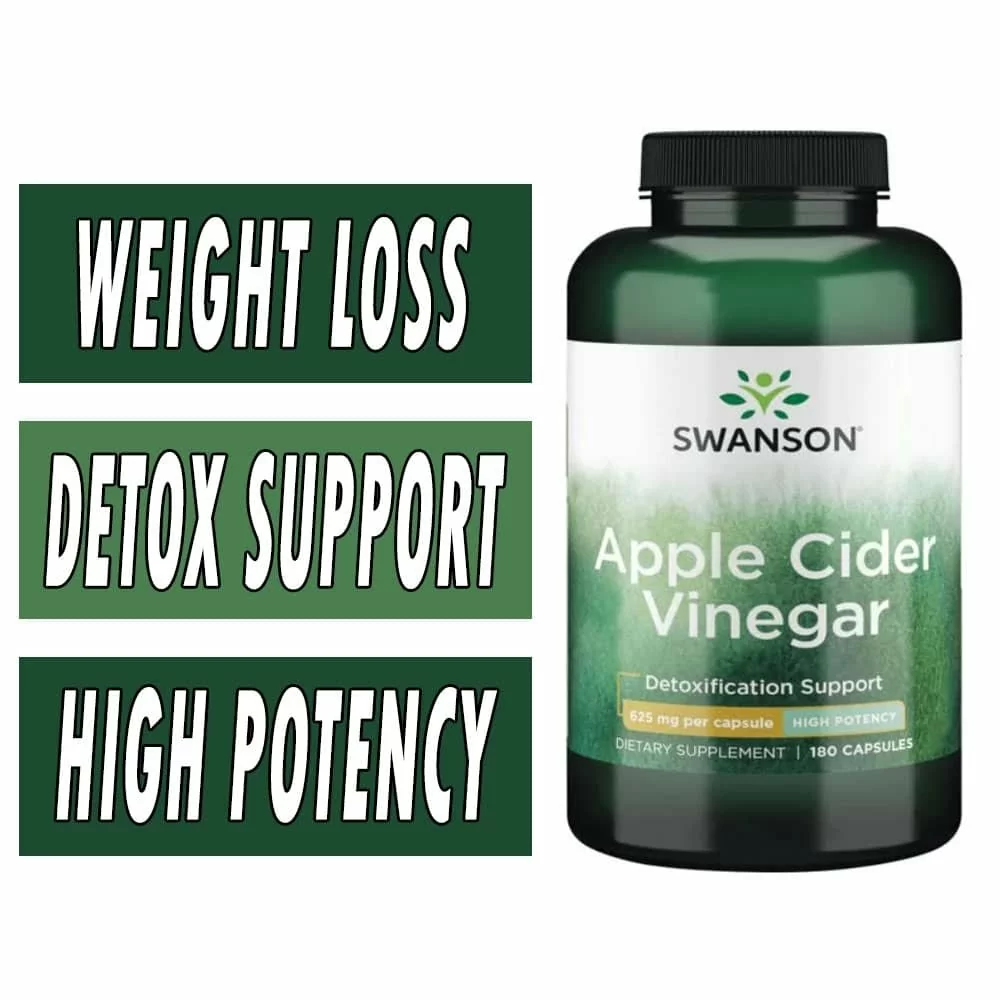 Swanson Apple Cider Vinegar - 625 mg - 180 Caps