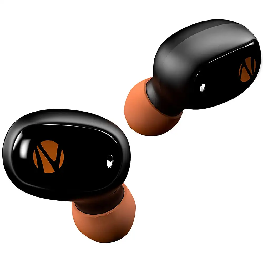 Zebronics Zeb-Sound Bomb 1 TWS Earbuds,  Black Orange