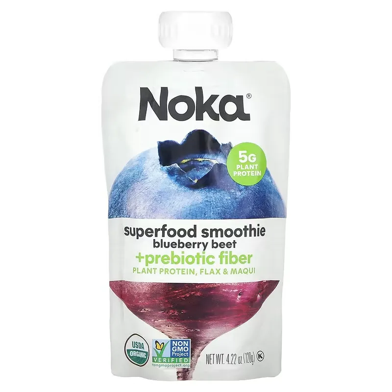 Superfood Smoothie + Prebiotic Fiber, Blueberry Beet, 4.22 oz (120 g)