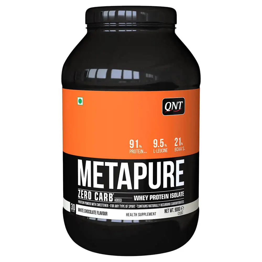 QNT Metapure Zero Carb Whey Protein Isolate,  2 lb  White Chocolate