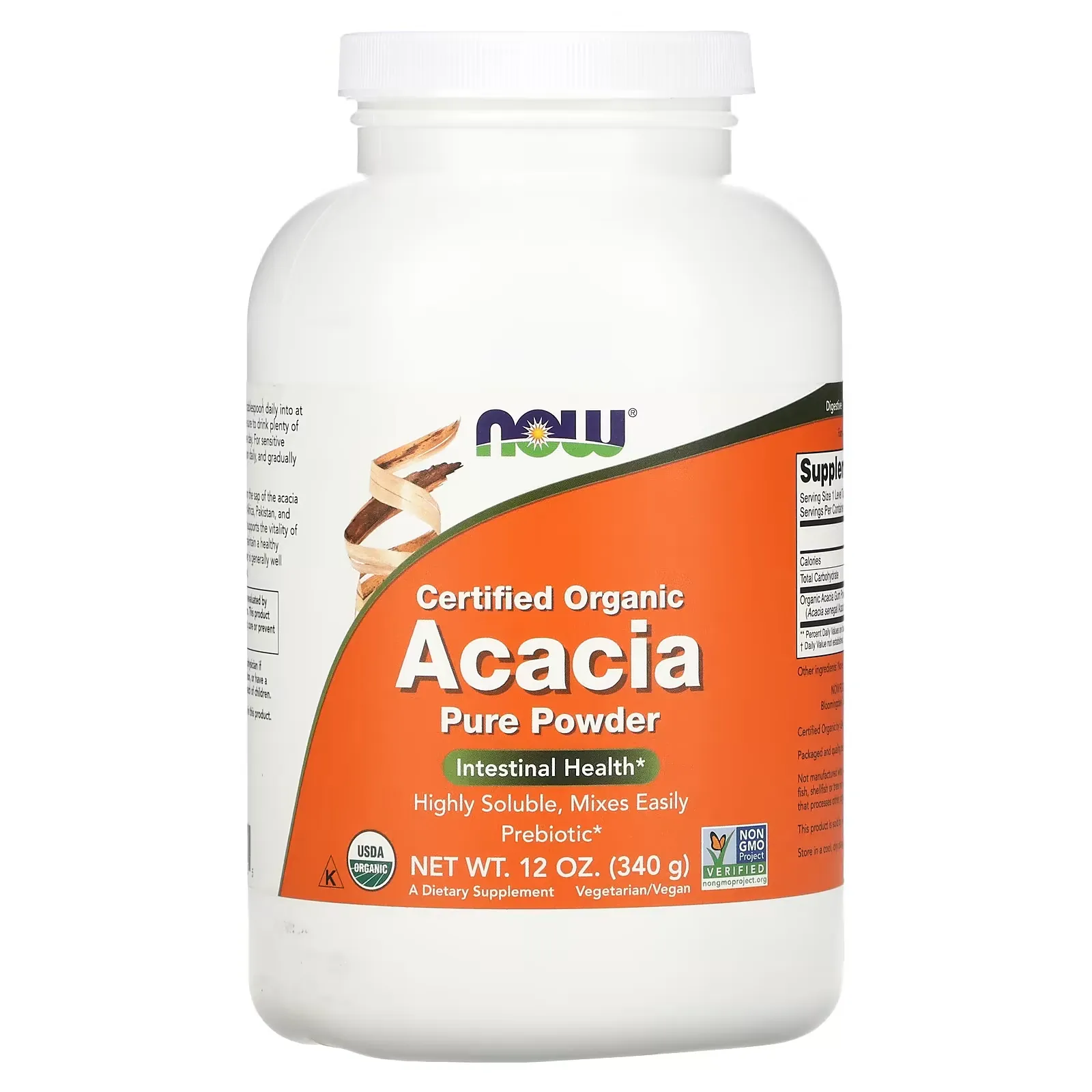 Organic Acacia Pure Powder, 12 oz (340 g)