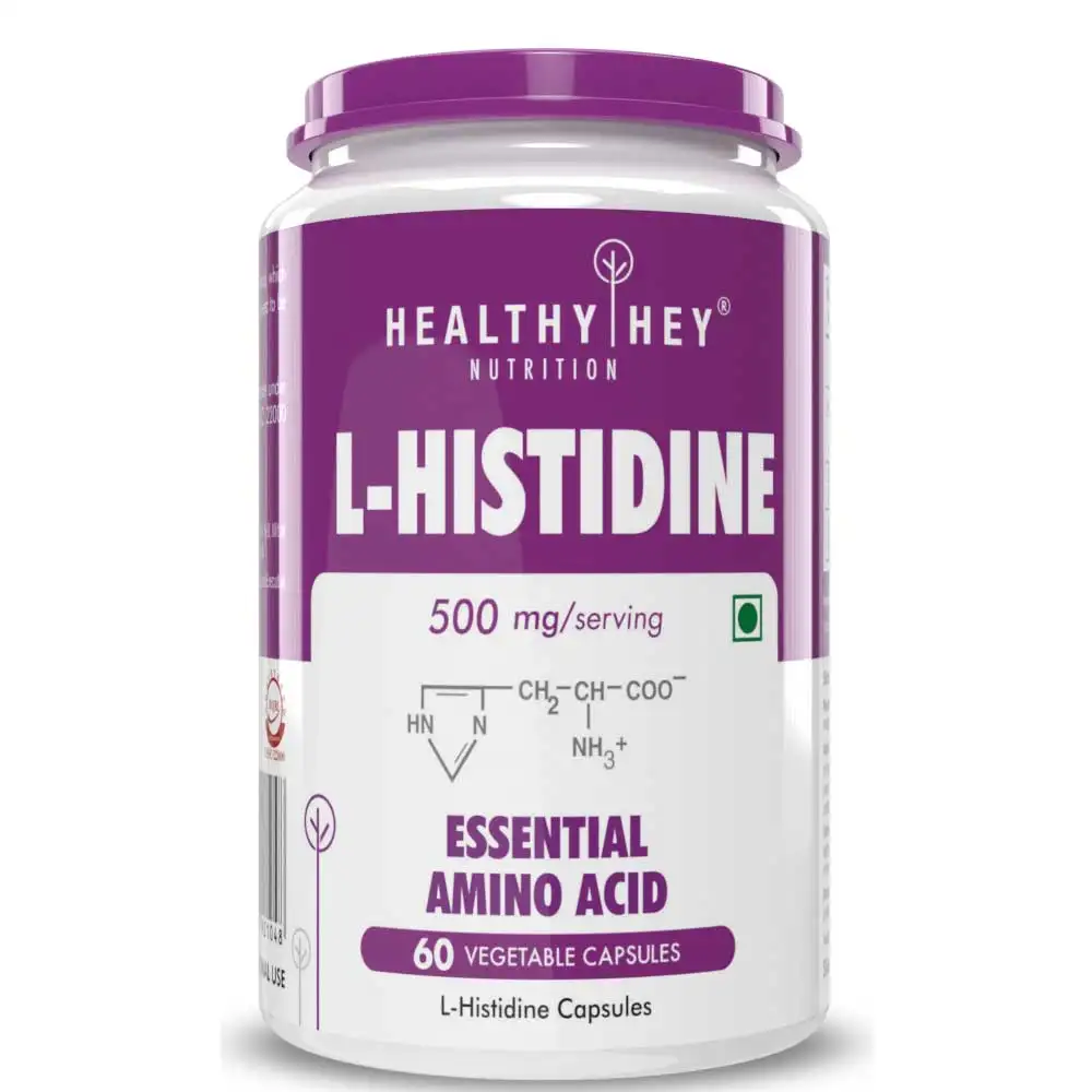 HealthyHey Nutrition L-Histidine,  60 veggie capsule(s)  60 Servings  Unflavoured