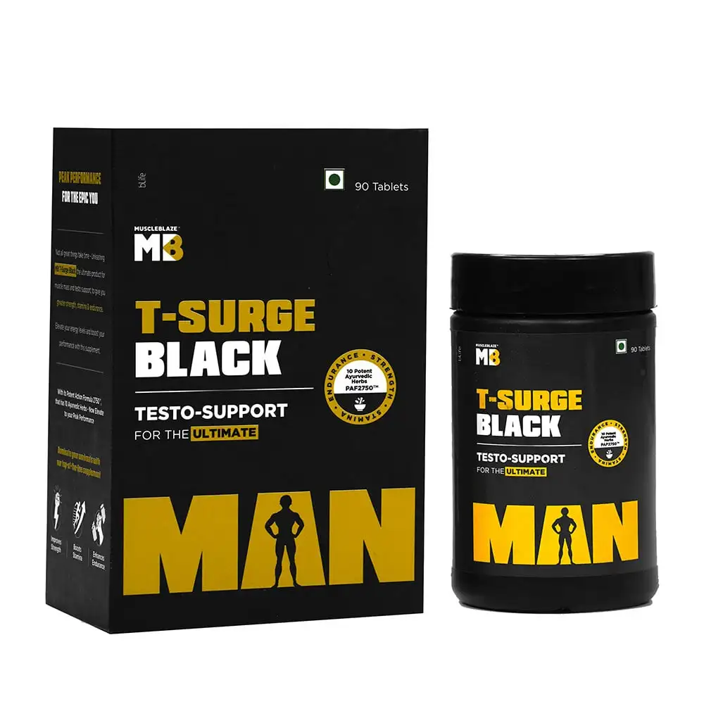 MuscleBlaze T-Surge Black,  90 tablet(s)  Unflavoured