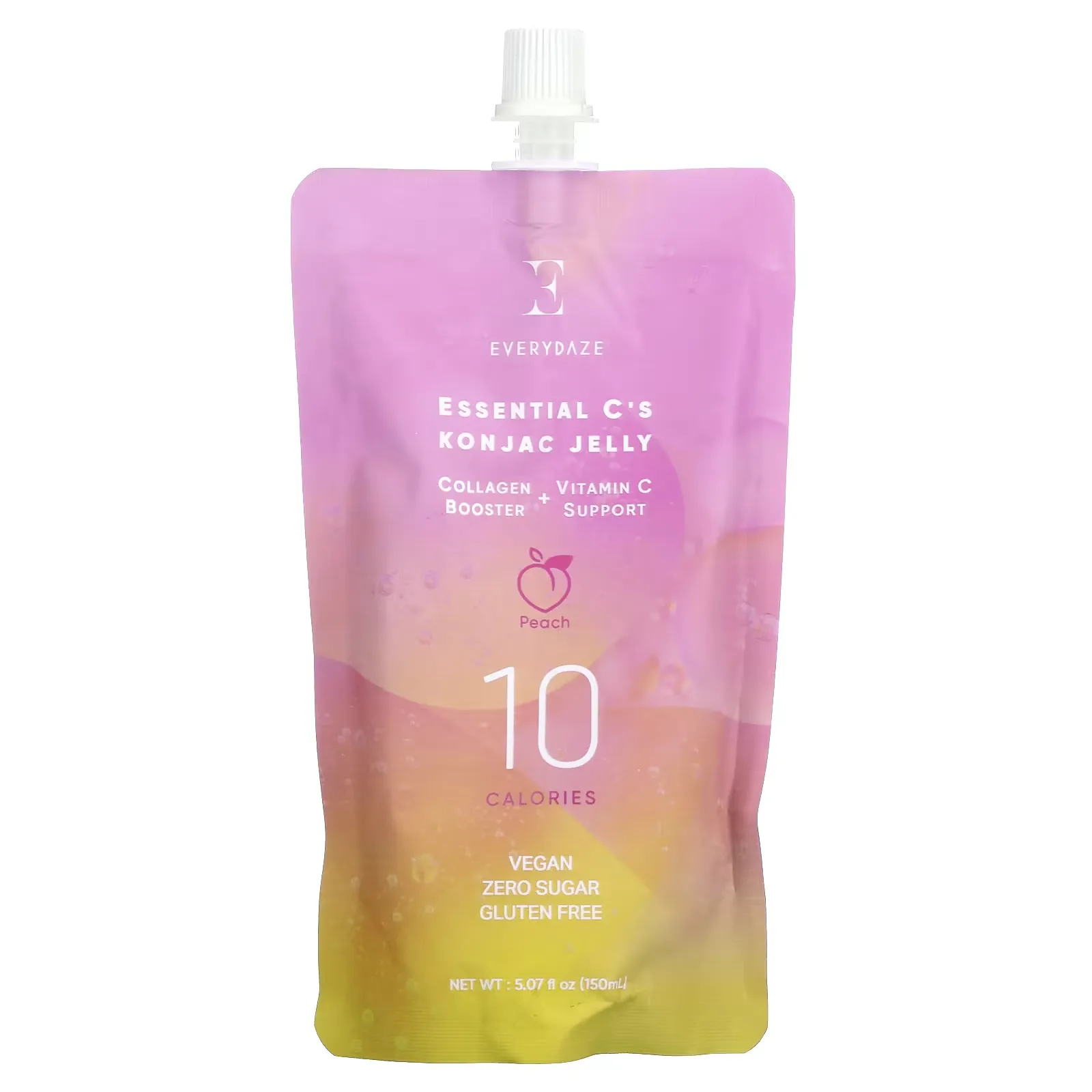 Essential C's Konjac Jelly, Peach, 5.07 fl oz (150 ml)