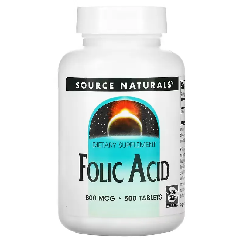 Folic Acid, 800 mcg, 500 Tablets