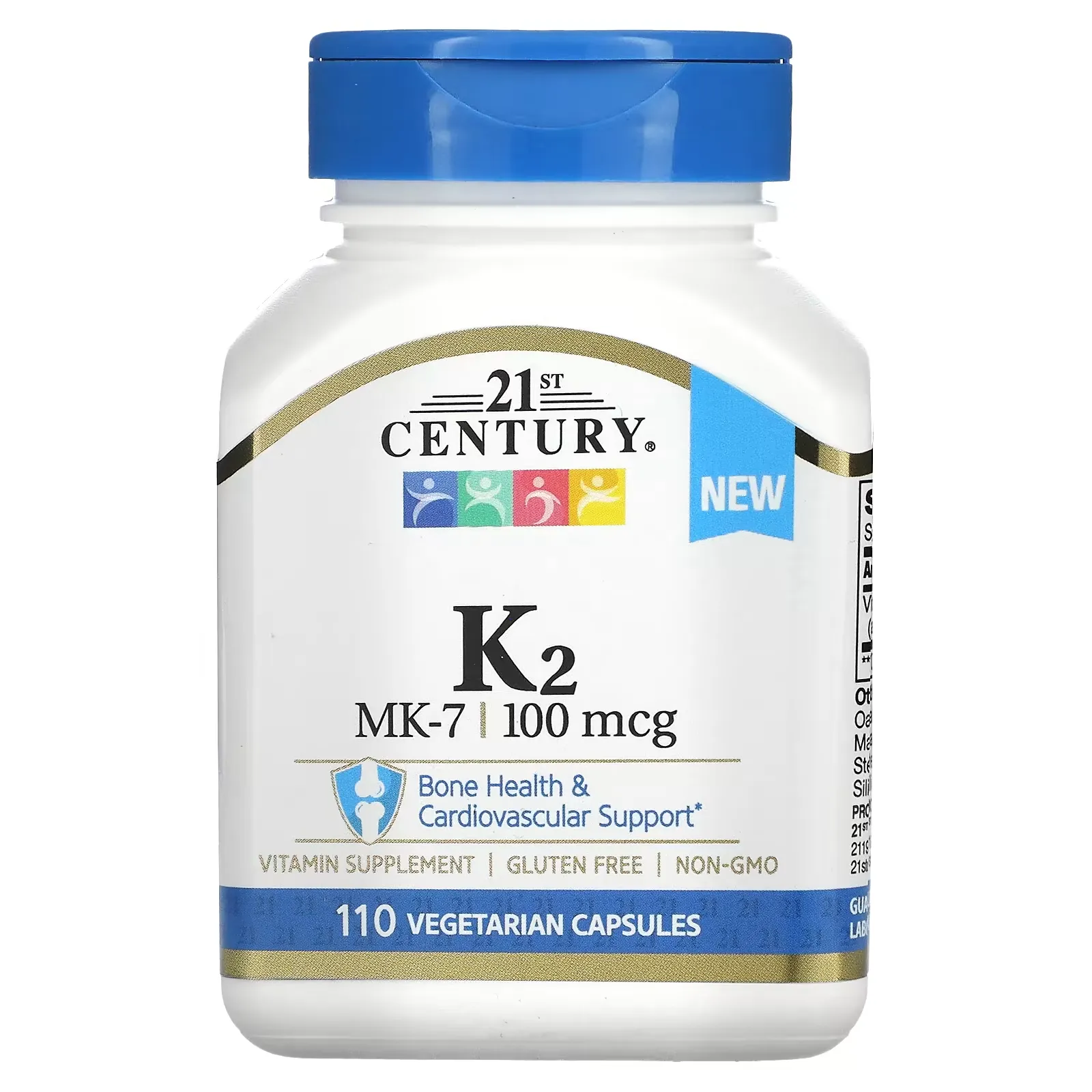 K2, MK-7, 100 mcg, 110 Vegetarian Capsules